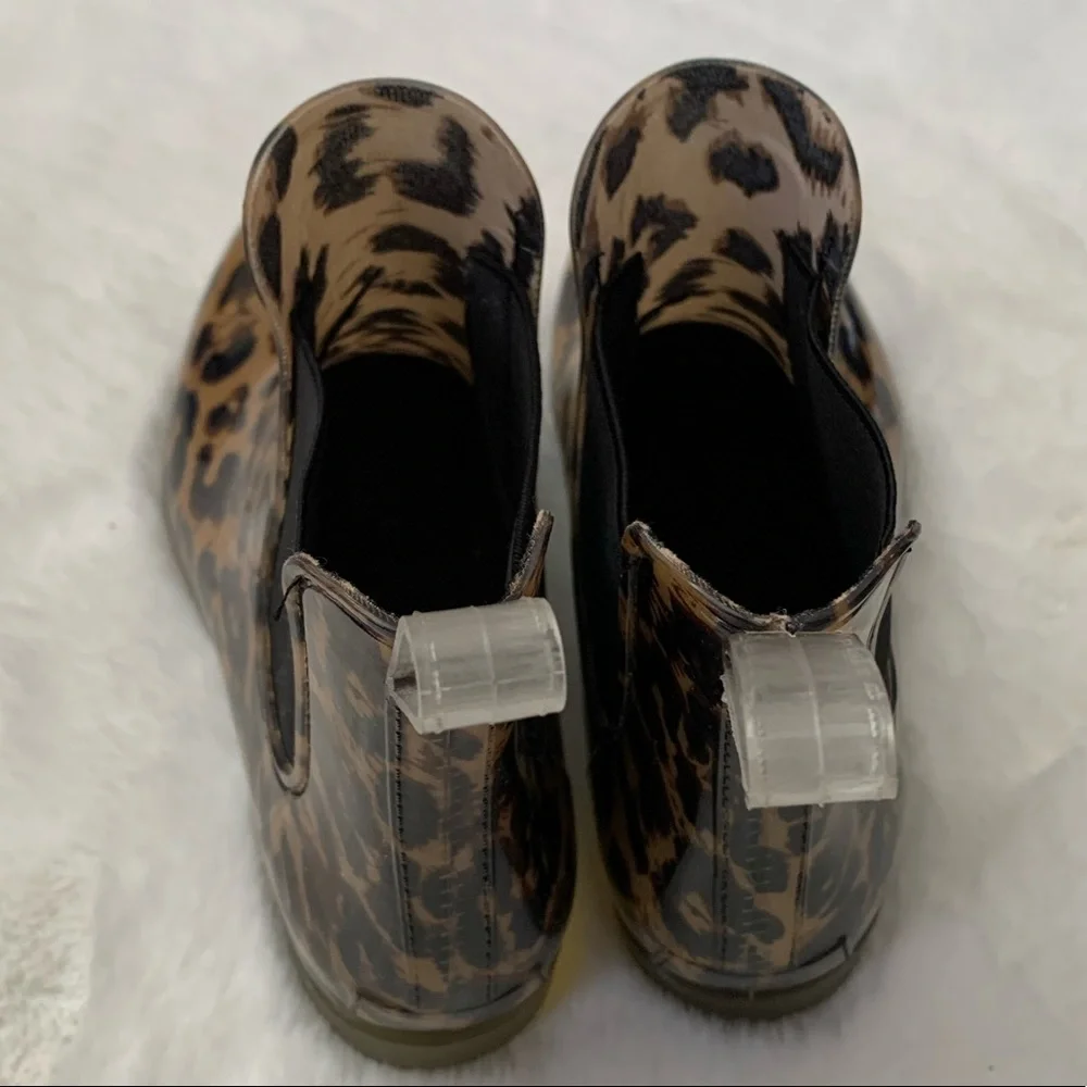 J. Crew Leopard Print Chelsea Rain Bootie - Picture 8 of 14